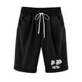 thumbnail image 1 of IROINNID Discount Bermuda Shorts for Women Summer Print Five Points Large Size Cotton Linen Pants Pants,Black, 1 of 6