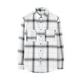 thumbnail image 1 of IROINNID Button Down Shirts for Men The New Regular-fit Long-Sleeve Plaid Flannel Shirt,White, 1 of 9