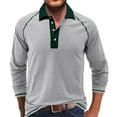 thumbnail image 1 of IROINNID Button Up Shirts for Men Solid Turn-down Collar Long Sleeve Pullover Breathable Shirt Blouse Tops,Gray, 1 of 6