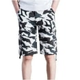 thumbnail image 1 of IROINNID Discount Cargo Shorts for Men Camouflage Work Shorts Multiple Pockets Straight Tube Five Piece Pants Beach Vacation Shorts,White, 1 of 7