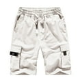 thumbnail image 1 of IROINNID Cargo Shorts for Men Plus Size Cargo Shorts Multi-Pockets Relaxed Summer Beach Shorts Pants White, 1 of 3