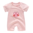 thumbnail image 1 of IROINNID Discount Cotton Neutral Onesies Newborn Baby Girls Boys Bodysuit Summer Short Sleeve One-piece Cartoon Romper Jumpsuit,Pink, 1 of 3