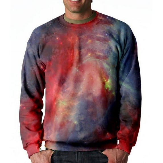 IROINNID Discount Crew Neck Pullover Sweatshirts Casual Graphic Print Long Sleeve Daily Fit 3D Printed Sweatshirts Tops,Red