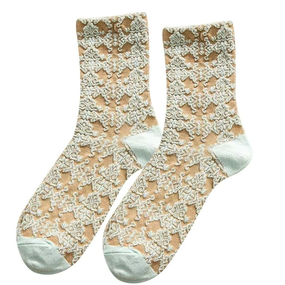 IROINNID Discount Crew Socks for Women Literature And Art Autumn And Winter Medium Socks, Green High Sleeves, Retro Personality, able Socks, Leather Shoes