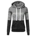 thumbnail image 1 of IROINNID Discount Hoodie for Women Casual Patchwork Drawstring Hoodies Long Sleeve Slim Hooded Sweatshirt Pullover,Gray, 1 of 3