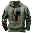 thumbnail image 1 of IROINNID Discount Hoodies for Men Loose Summer New Pure Cotton And Top Blouse Top,Green, 1 of 3