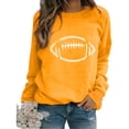 thumbnail image 1 of IROINNID Discount Long Sleeve Shirt for Women Fall Tops Round Neck Rugby Print Casual Shirt Crewneck Base Sweatshirt Comfy Blouse Tops,Yellow, 1 of 5