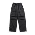 thumbnail image 1 of IROINNID Discount Men's Cargo Pants Wide Leg Straight Retractable Cargo Paratrooper Sports Pants,Black, 1 of 6