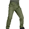 thumbnail image 1 of IROINNID Mens Cargo Pants Multiple Pockets Cargo Trousers Work Wear Cargo Pocket,Olive Green, 1 of 9