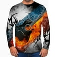thumbnail image 1 of IROINNID Discount Mens Pullover Shirts Long Sleeve Round Neck Pullover 3D Printed Realistic Print T-Shirt,Dark Gray, 1 of 5
