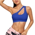 thumbnail image 1 of IROINNID Plus Size Sports Bras for Women Push Up Bra One-shoulder Sports Bra Fitness Yoga Quick-drying Shock-proof Vest Running Sports Bra,Blue, 1 of 5