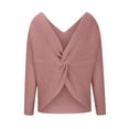 thumbnail image 1 of IROINNID Discount Pullover Sweater for Women Knitted Lazy Style V-neck Pullover Stylish Slim Fit Fall Sweater,Pink, 1 of 4