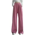 thumbnail image 1 of IROINNID Discount Sweatpants for Women Casual Jogger Relaxed Fit Solid Color Baggy Pants Large Size Sweatpants,Pink, 1 of 9
