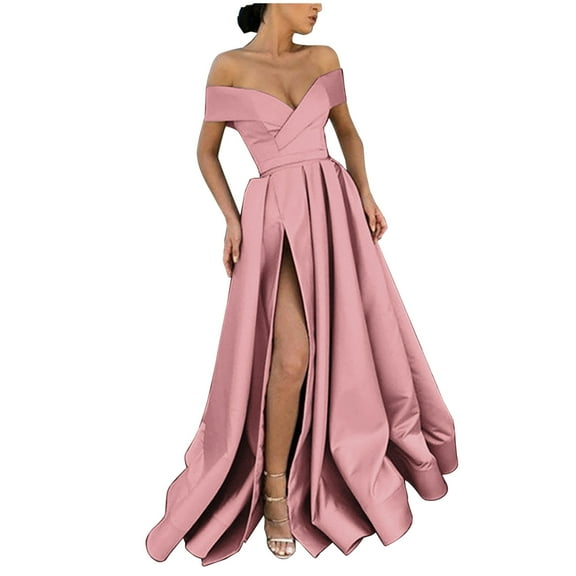 IROINNID Wedding Guest Dresses for Women Evening Night Party Dress Sleeveless Strapless Backless Elegant Formal Dress,Pink