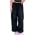 thumbnail image 1 of IROINNID Discount Women's Cargo Pants Casual Fitness Comfy Trousers Loose Fit Cargo Pants with Pockets,Black, 1 of 9
