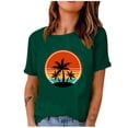 thumbnail image 1 of IROINNID Fashion Woman Basic Print Round-Neck Comfy Short Sleeve T-Shirt Loose Blouse Tops, 1 of 4