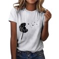 thumbnail image 1 of IROINNID Fashion Women Casual T-shirt Graphic Printed Round Neck Comfy Short Sleeve Pullover Blouse Tops Spring, 1 of 6