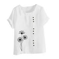 thumbnail image 1 of IROINNID Fashion Women Summer Tops Loose Graphic Print Round-Neck Classic T-Shirt Short Sleeve Casual Blouse Spring, 1 of 5