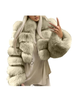 Womens Faux Fur Coats in Womens Coats Walmart