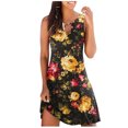 thumbnail image 1 of IROINNID Fit&Flare Dress For Women Sleeveless Round Neckline Sexy Vintage Round Dresses Strapless Print Dress, 1 of 5