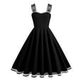 thumbnail image 1 of IROINNID Formal Dress for Women Wedding Guest Evening Night Party Dress Sleeveless V-Neck Solid Color Elegant Vintage Dress,Black, 1 of 5