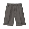 thumbnail image 1 of IROINNID Formal School Uniform Toddler Kids Big Boy Cute Solid Color School Uniform Suit Shorts ,Gray, 1 of 2