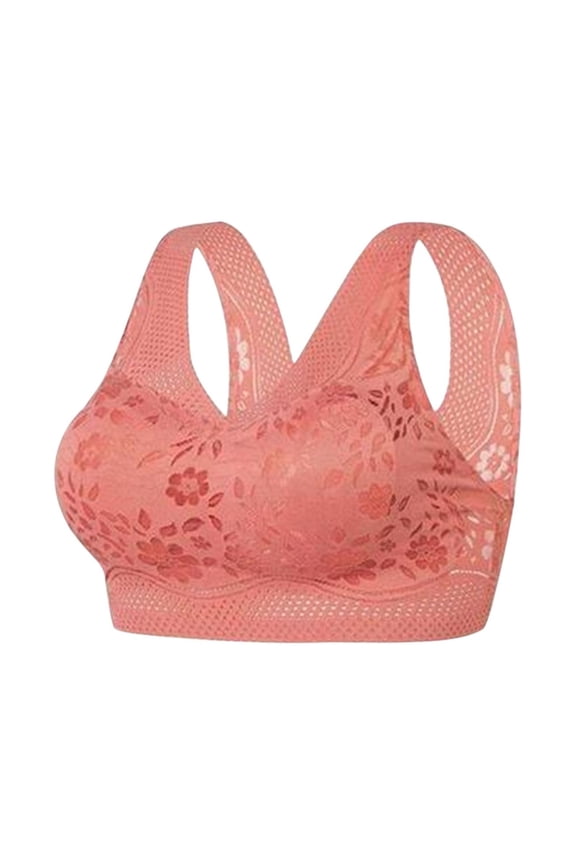 Full Coverage Bras For Women Solid Ladies Traceless Comfortable No Steel Ring Vest Breathable Gathering Underwear