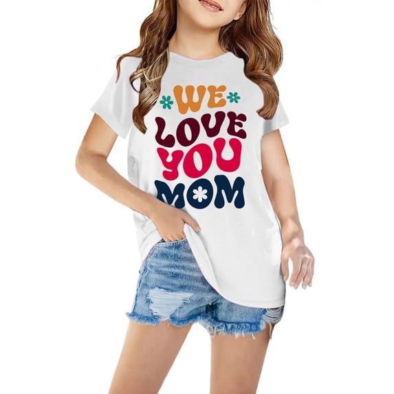 IROINNID Girls And Boys Short Sleeve T Shirt Kids Fashion Tee Crewneck Rolled Cuffs Crop Top 4 Years