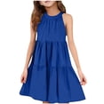 thumbnail image 1 of IROINNID Girls' Beach Sundress Baby Kids Summer Sleeveless Printed Princess Dress for Fashionable and Cute Comfortable Wear, 1 of 6
