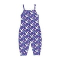 thumbnail image 1 of IROINNID Girls' Casual Sleeveless Jumpsuits Spaghetti Strap Loose Romper Long Pants with Pockets, 1 of 8