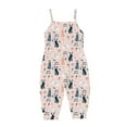 thumbnail image 1 of IROINNID Girls' Casual Sleeveless Jumpsuits Spaghetti Strap Loose Romper Long Pants with Pockets, 1 of 8