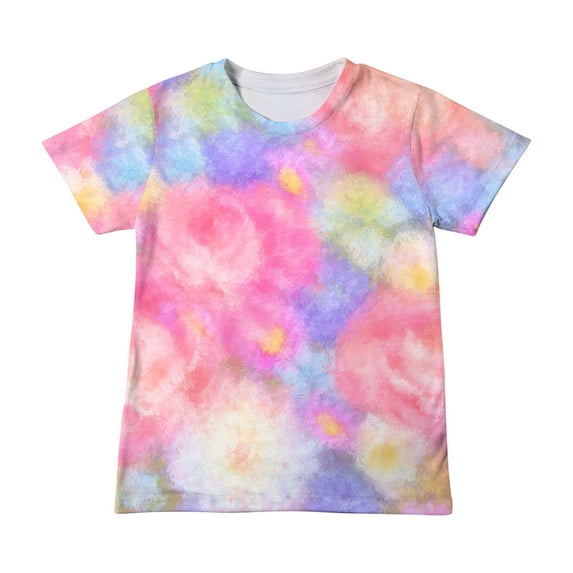 IROINNID Girls Short Sleeve Cartoon Printed Top Casual Summer Leisure T-Shirt