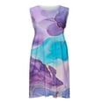 thumbnail image 1 of IROINNID Girls Summer Clothes Dress Cute Sleeveless Round Neckline Flower Multicolour Print Dress 13-14T, 1 of 6