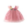 thumbnail image 1 of IROINNID Girls Summer Clothes Skirt Solid Color Print Cute Toddler Mesh Suspenders Dress 18M, 1 of 8
