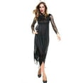 thumbnail image 1 of IROINNID Halloween Costumes For Women Asymmetrical Dress Vampire Cosplay Dark Angel Halloween Costume Dress,Black, 1 of 9