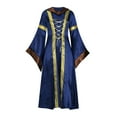 thumbnail image 1 of IROINNID Halloween Costumes For Women Sheath Dress Savings Vintage Renaissance Victorian-Style Long Sleeve Hooded Dress,Blue, 1 of 6
