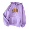 thumbnail image 1 of IROINNID Halloween Hoodie for Women Graphic Print Long Sleeve with Pocket Casual Hooded Sweatshirt Pullover Tops,Purple, 1 of 3