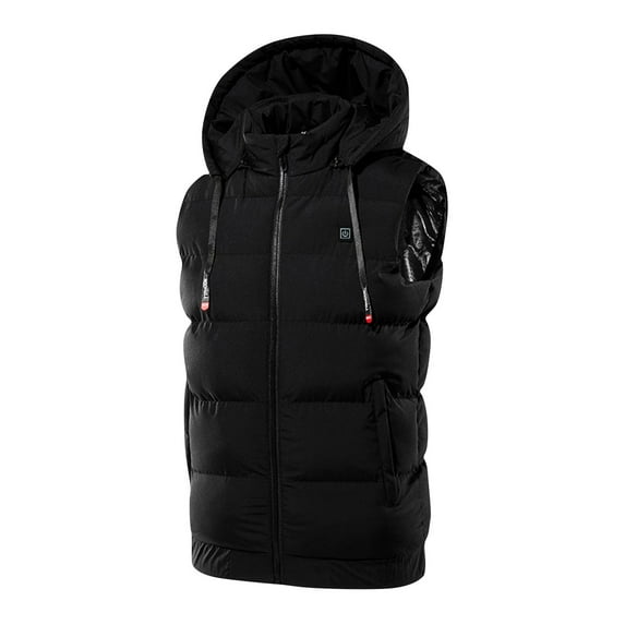 IROINNID Heated Vest for Women Men 9 Heating Areas Outdoor Warm Heated Coat For Riding Skiing Fishing USB Charging Heated Coat Discount, Battery Not Included,Black