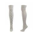 thumbnail image 1 of IROINNID High Socks for Women Autumn Winter Striped Solid Color Thickening Knit Over-the-knee Stockings, 1 of 4