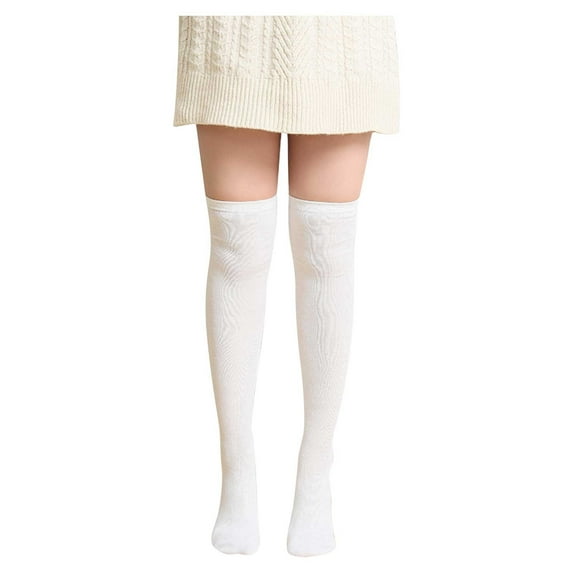 IROINNID High Socks for Women Gifts Solid Wild Knee-high Socks Winter Warm Soft Lengthened Autumn Socks