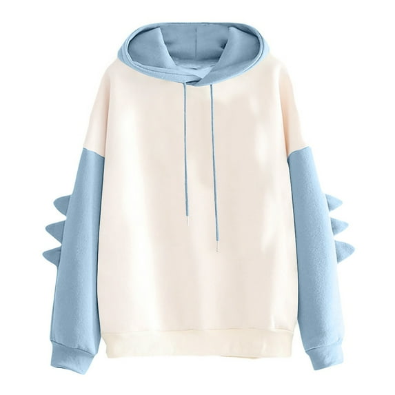 IROINNID Hoodie for Women Cute Pullover Long Sleeve Fall Warm Comfy Tops Soft Loose Tops,Sky Blue