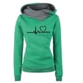 thumbnail image 1 of IROINNID Hoodie for Women Fall Winter Outfits Sports Tracksuits Long Sleeve Pullover Hoodies Blouse,Green, 1 of 2
