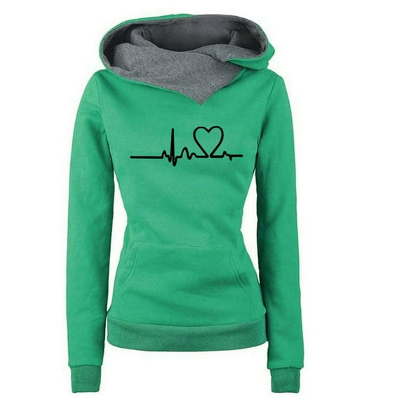 IROINNID Hoodie for Women Fall Winter Outfits Sports Tracksuits Long Sleeve Pullover Hoodies Blouse,Green