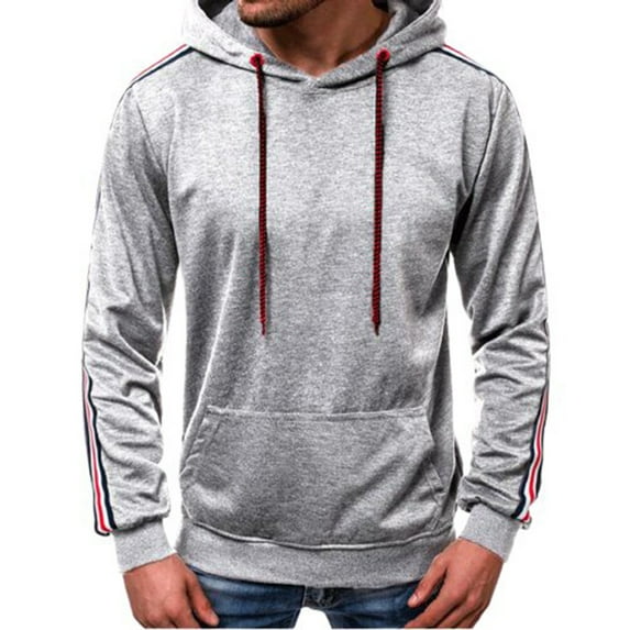 IROINNID Hoodies for Men Comfy And Winter Sports Patchwork Sweater Pullover Jacket,Gray