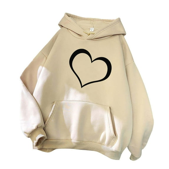 IROINNID Hoodies for Women Halloween Graphic Print Casual Long Sleeve Fall Hooded Sweatshirt with Pocket,Khaki
