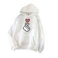 thumbnail image 1 of IROINNID Hoodies for Women Halloween Graphic Print Casual Long Sleeve Fall Hooded Sweatshirt with Pocket,White, 1 of 4