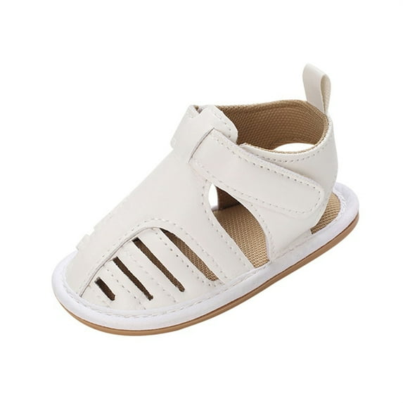 IROINNID Infant Baby First Walking Summer Sandals Soft Sole Non-slip Baby's Press Buckle Sandals, Size 0-15M
