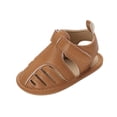 thumbnail image 1 of IROINNID Infant Baby First Walking Summer Sandals Soft Sole Non-slip Baby's Press Buckle Sandals, Size 0-15M, 1 of 9