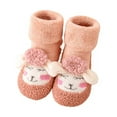 thumbnail image 1 of IROINNID Infant Baby Winter Cotton Footwear Plush Warm Shoes And Socks Kids Indoor Walking Shoes, Size 3M-3Y, 1 of 6