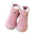 thumbnail image 1 of IROINNID Infant Baby Winter Cotton Footwear Soft Sole Plush Warm Shoes Kids Indoor Walking Shoes, Size 3M-3Y, 1 of 3